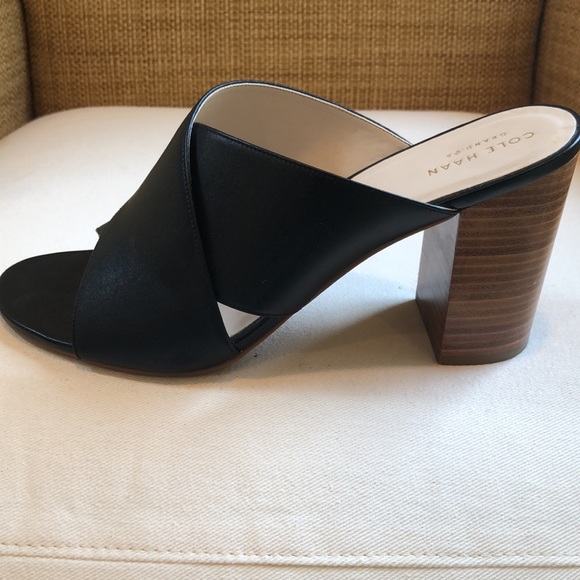 Cole Haan Black Leather Slide size 9 1/2 - Picture 10 of 11